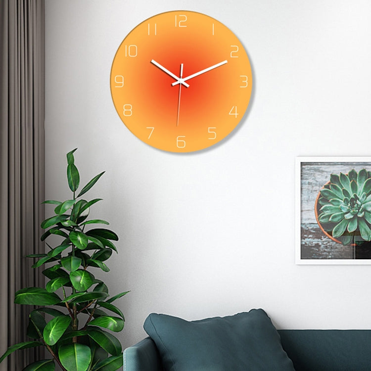 TM9181-3 12 inches Sunset Gradient Color Home Decoration Silent Wall Clock