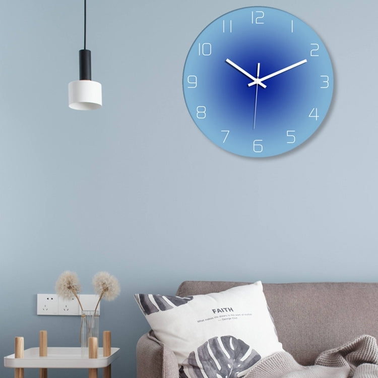 TM9180 12 inches Solid Color Gradient Home Decoration Silent Wall Clock