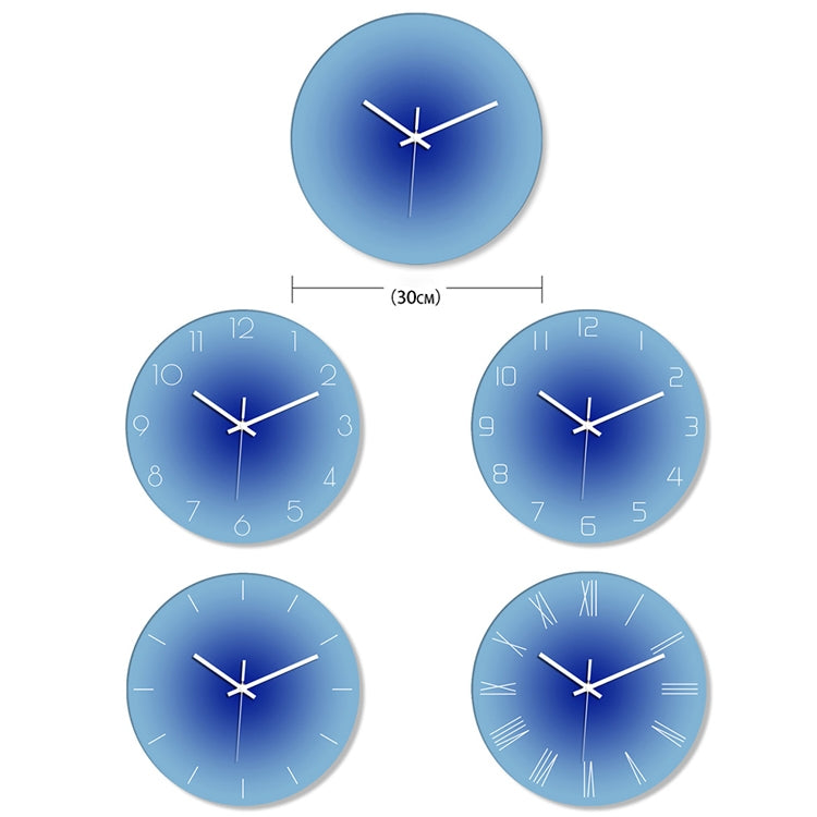 TM9180-3 12 inches Solid Color Gradient Home Decoration Silent Wall Clock