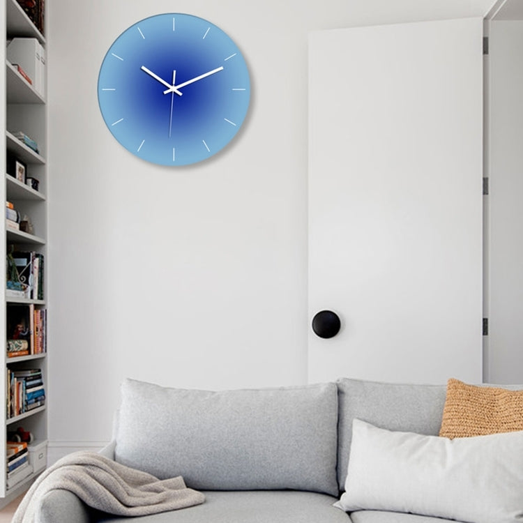 TM9180-5 12 inches Solid Color Gradient Home Decoration Silent Wall Clock