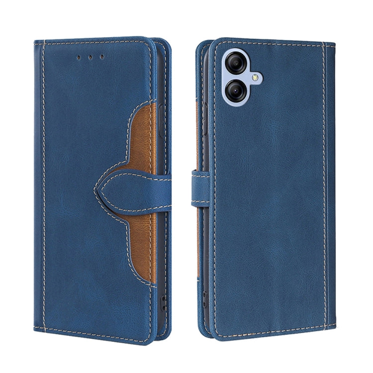 For Samsung Galaxy A04E Skin Feel Magnetic Buckle Leather Phone Case