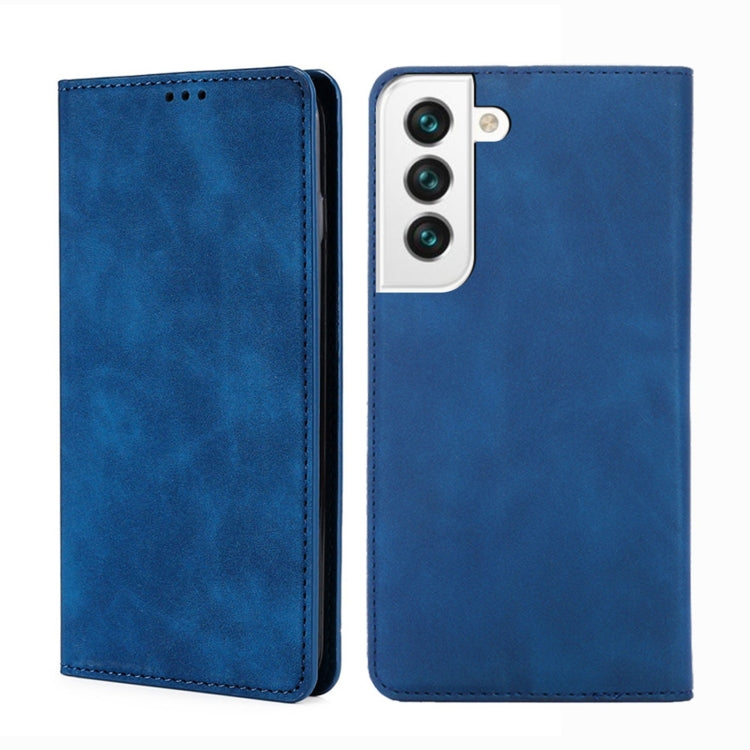 For Samsung Galaxy S23 5G Skin Feel Magnetic Horizontal Flip Leather Phone Case