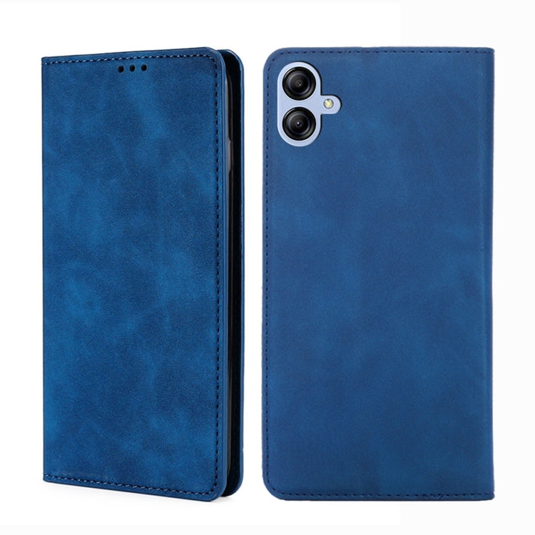 For Samsung Galaxy A04E Skin Feel Magnetic Horizontal Flip Leather Phone Case