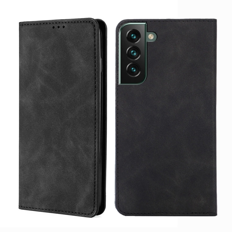 For Samsung Galaxy S23+ 5G Skin Feel Magnetic Horizontal Flip Leather Phone Case