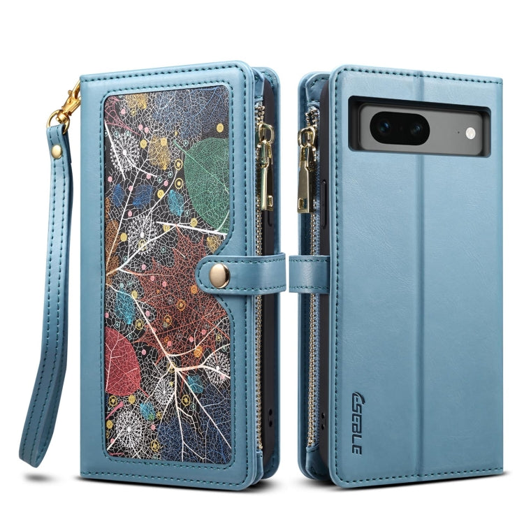 For Google Pixel 7 5G ESEBLE Star Series Lanyard Zipper Wallet RFID Leather Case
