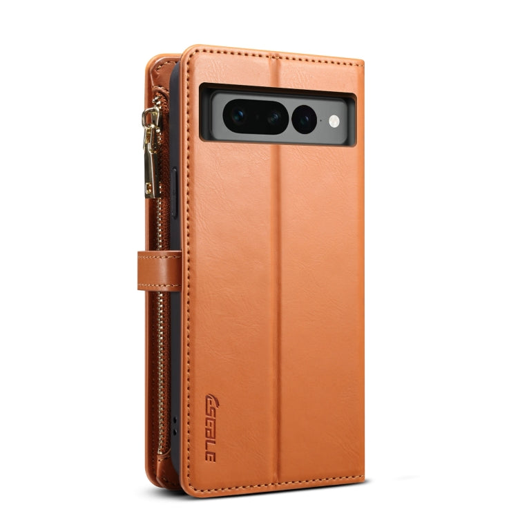 For Google Pixel 7 Pro 5G ESEBLE Star Series Lanyard Zipper Wallet RFID Leather Case