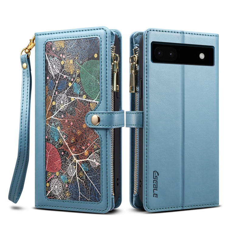 For Google Pixel 6a ESEBLE Star Series Lanyard Zipper Wallet RFID Leather Case