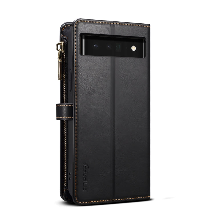 For Google Pixel 6 Pro ESEBLE Star Series Lanyard Zipper Wallet RFID Leather Case