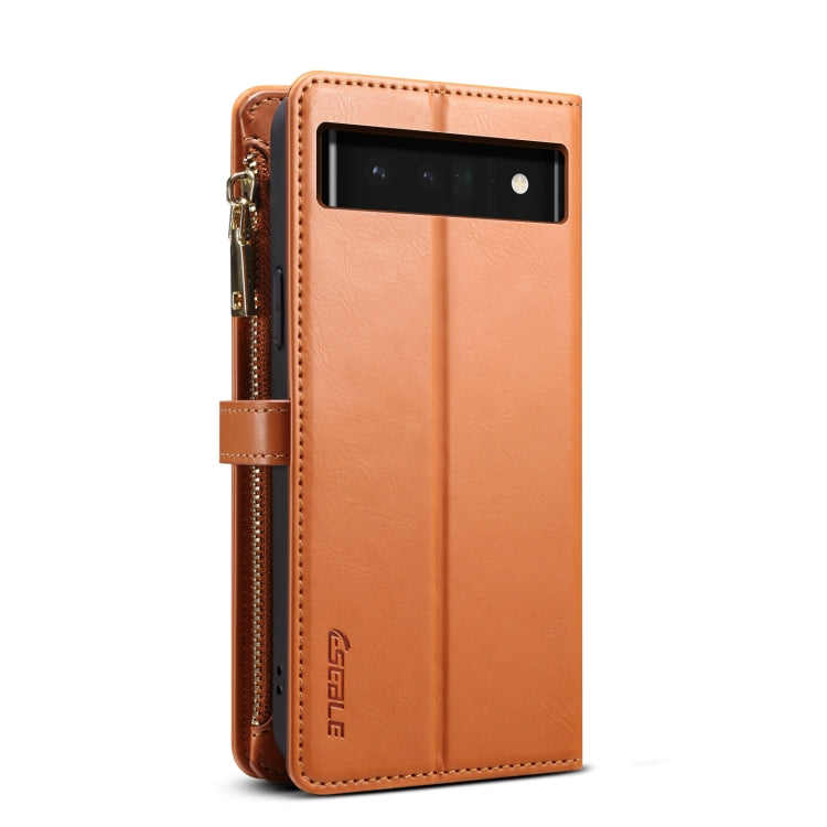 For Google Pixel 6 ESEBLE Star Series Lanyard Zipper Wallet RFID Leather Case
