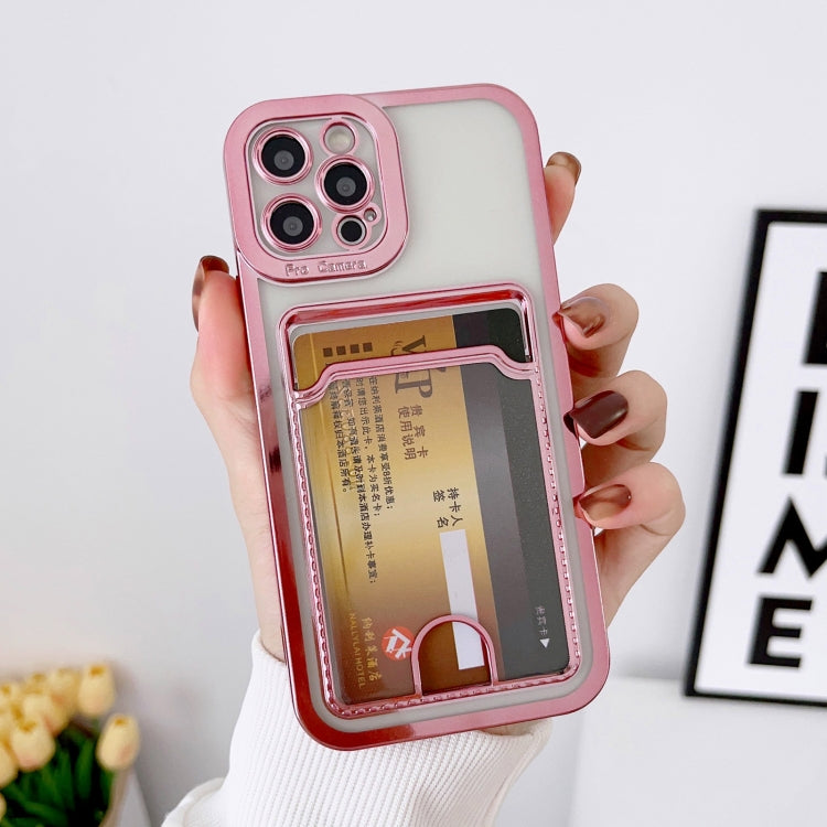 For iPhone 13 Pro Max Electroplating Frame Card Slot Phone Case