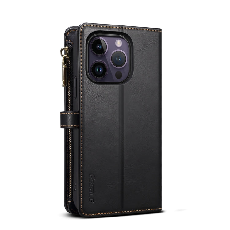 For iPhone 14 Pro ESEBLE Star Series Lanyard Zipper Wallet RFID Leather Case