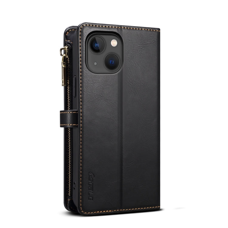 For iPhone 14 ESEBLE Star Series Lanyard Zipper Wallet RFID Leather Case