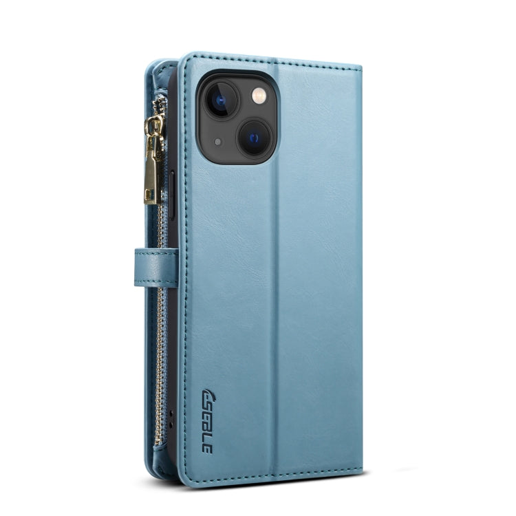 For iPhone 14 Plus ESEBLE Star Series Lanyard Zipper Wallet RFID Leather Case