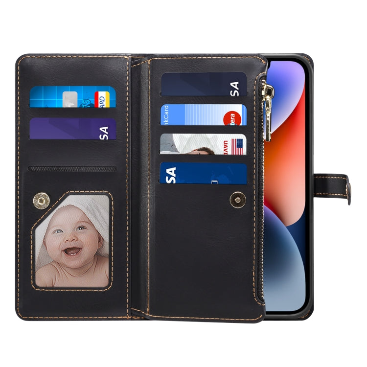 For iPhone 11 Pro ESEBLE Star Series Lanyard Zipper Wallet RFID Leather Case