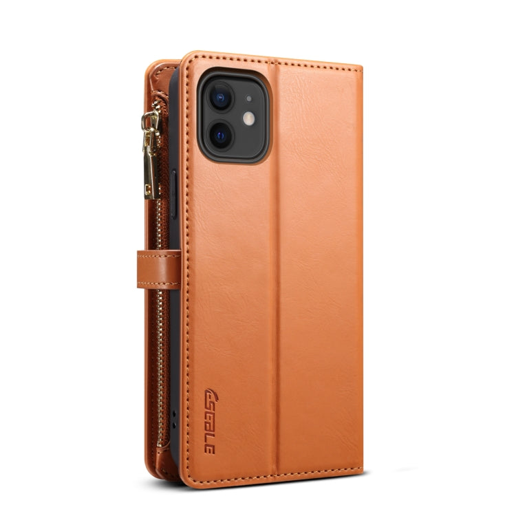 For iPhone 11 ESEBLE Star Series Lanyard Zipper Wallet RFID Leather Case