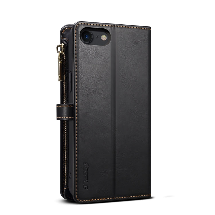 For iPhone SE 2022 / SE 2020 / 8 / 7 ESEBLE Star Series Lanyard Zipper Wallet RFID Leather Case