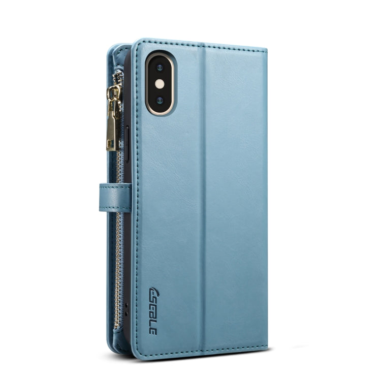 For iPhone XS Max ESEBLE Star Series Lanyard Zipper Wallet RFID Leather Case