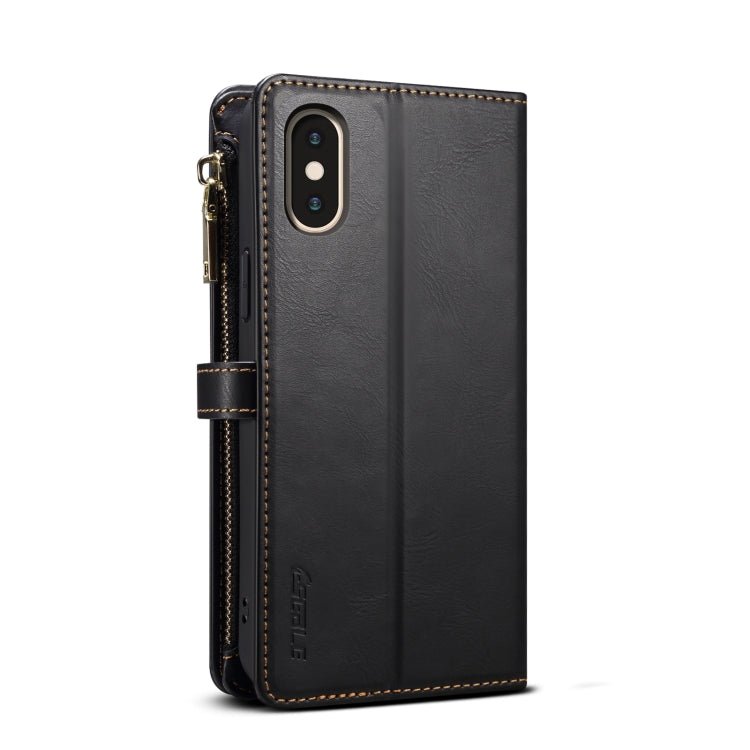 For iPhone XS Max ESEBLE Star Series Lanyard Zipper Wallet RFID Leather Case