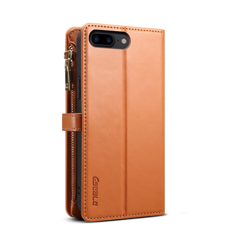 For iPhone 8 Plus / 7 Plus ESEBLE Star Series Lanyard Zipper Wallet RFID Leather Case
