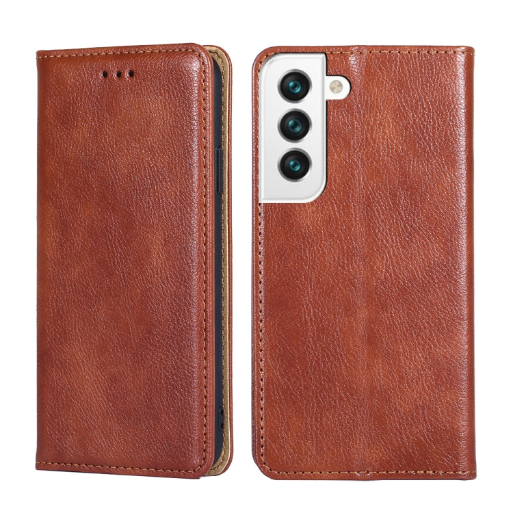 For Samsung Galaxy S23+ 5G Gloss Oil Solid Color Magnetic Leather Phone Case