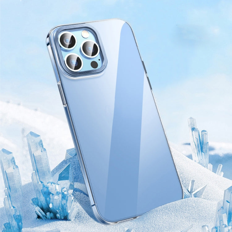 For iPhone 13 Pro Metal Key Crystal Transparent PC Phone Case