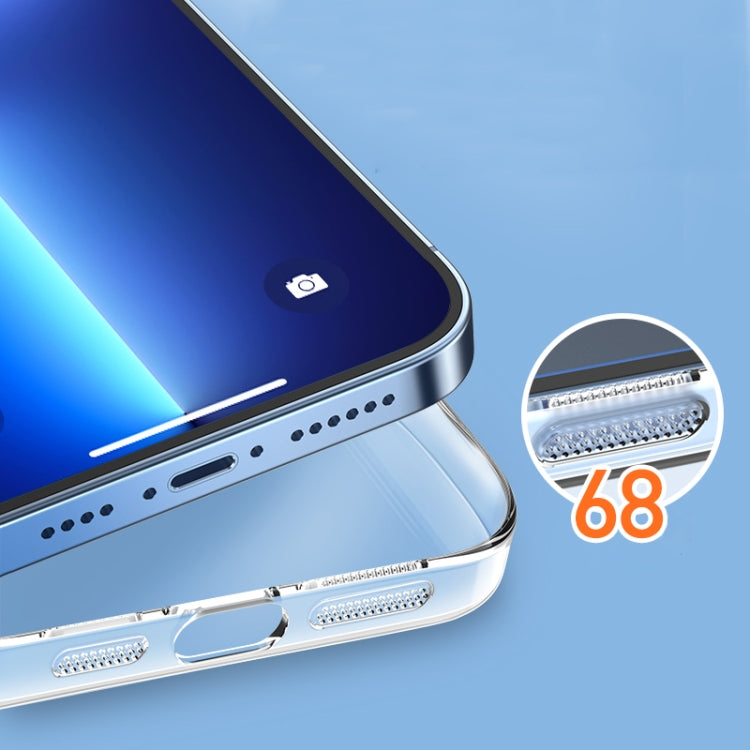 For iPhone 13 Pro Metal Key Crystal Transparent PC Phone Case