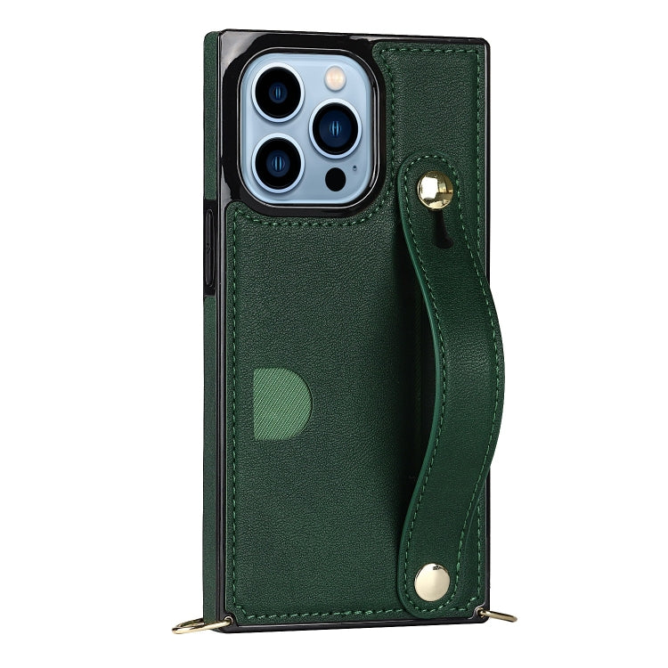 For iPhone 14 Pro Crossbody Wrist Strap Card Holder Phone Case