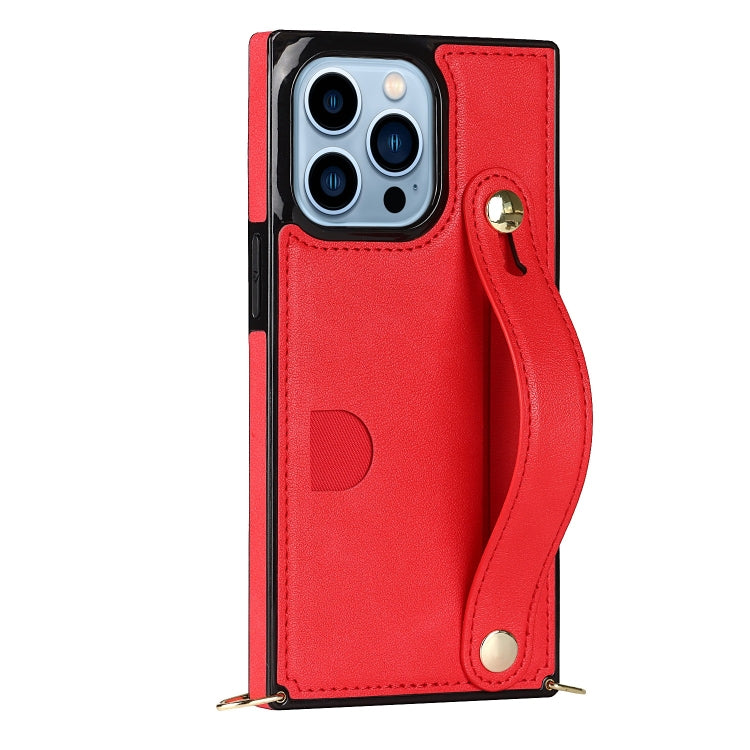 For iPhone 14 Pro Crossbody Wrist Strap Card Holder Phone Case