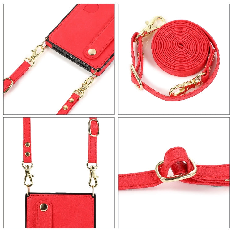 For iPhone 14 Pro Crossbody Wrist Strap Card Holder Phone Case