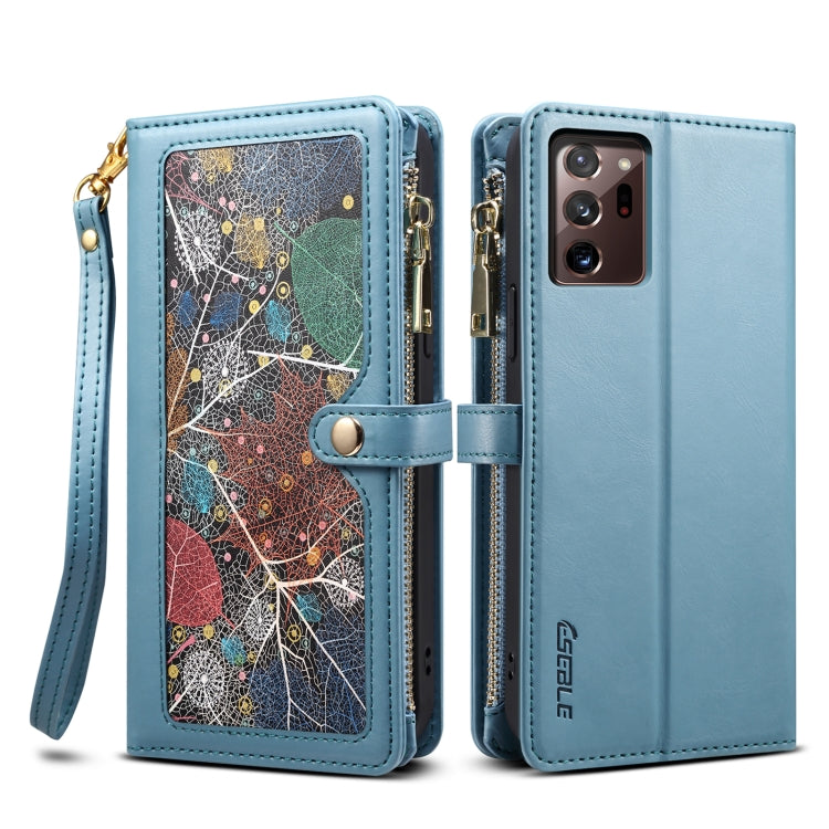 For Samsung Galaxy Note20 Ultra ESEBLE Star Series Lanyard Zipper Wallet RFID Leather Case