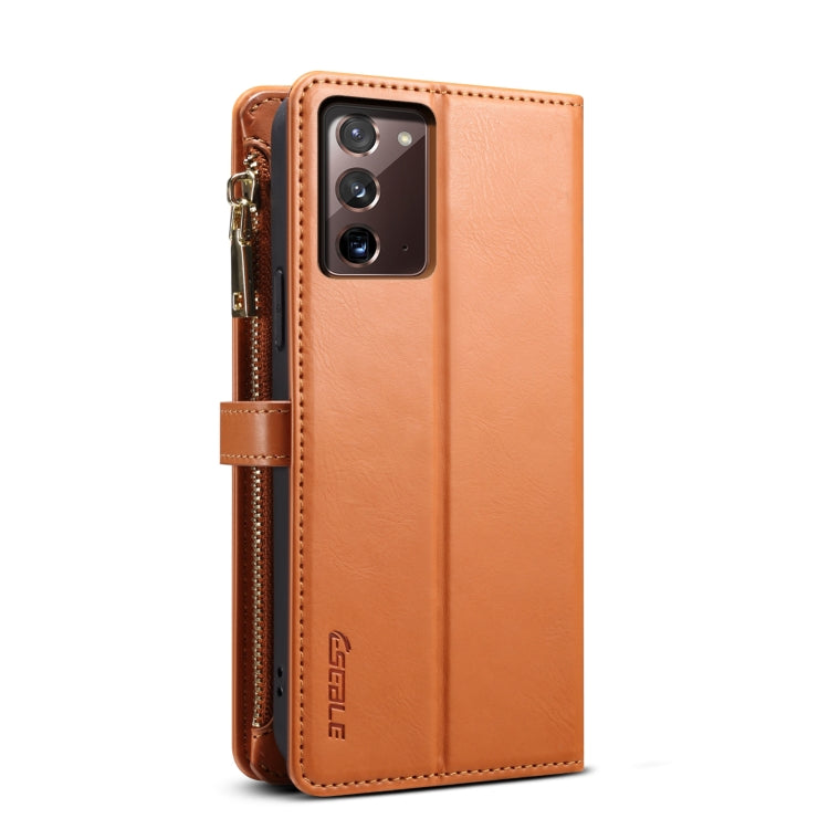For Samsung Galaxy Note20 ESEBLE Star Series Lanyard Zipper Wallet RFID Leather Case