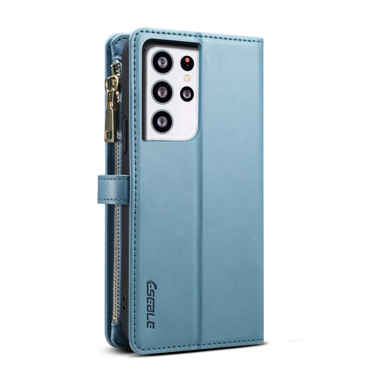 For Samsung Galaxy S21 Ultra 5G ESEBLE Star Series Lanyard Zipper Wallet RFID Leather Case