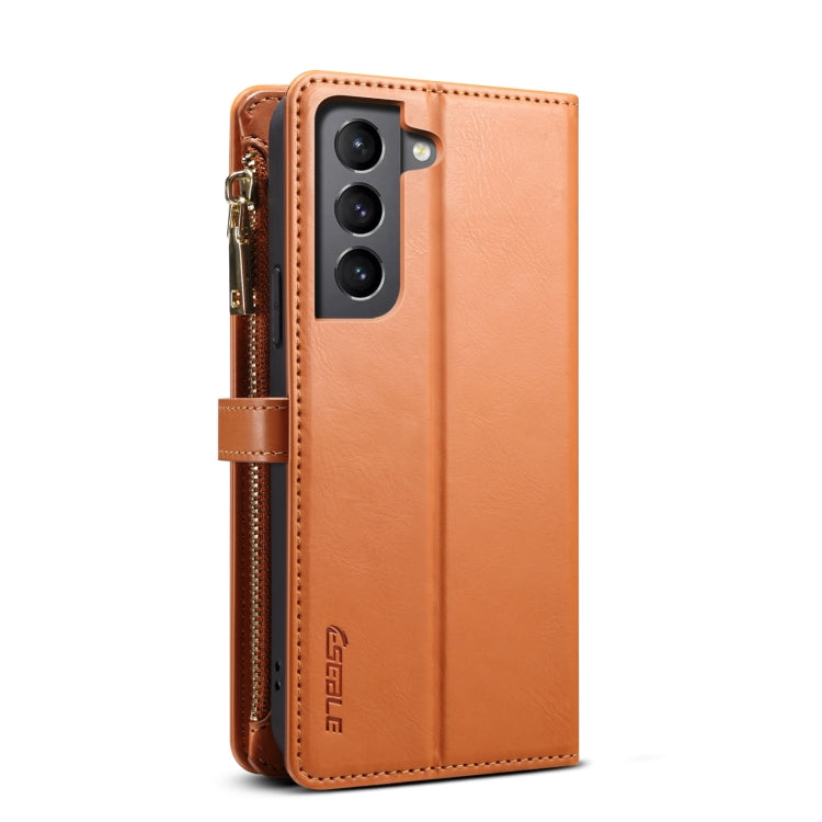 For Samsung Galaxy S21 5G ESEBLE Star Series Lanyard Zipper Wallet RFID Leather Case