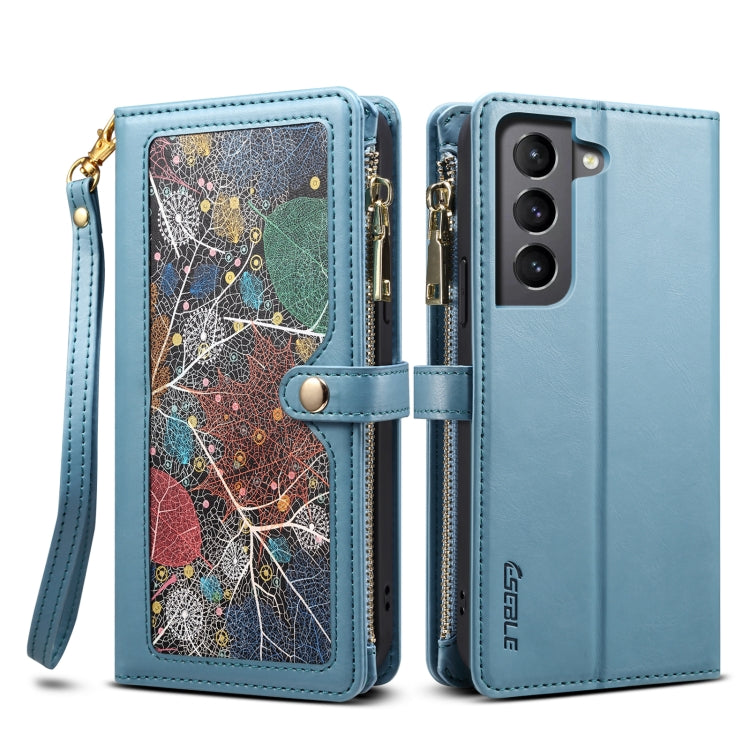 For Samsung Galaxy S21+ 5G ESEBLE Star Series Lanyard Zipper Wallet RFID Leather Case