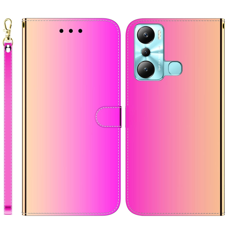 For Infinix Hot 20i Imitated Mirror Surface Leather Phone Case