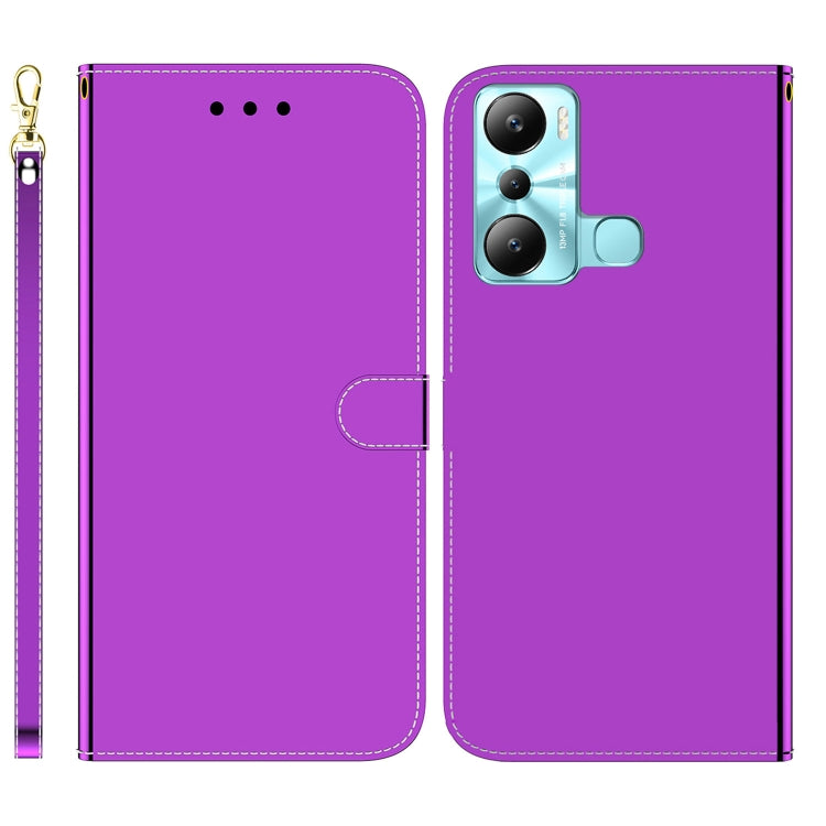For Infinix Hot 20i Imitated Mirror Surface Leather Phone Case