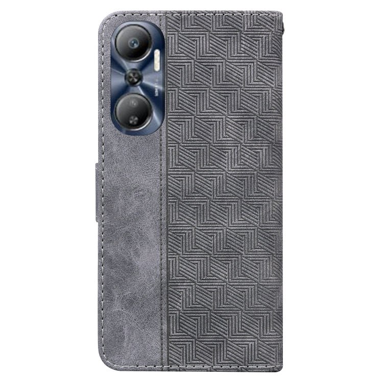 For Infinix Hot 20 Geometric Embossed Leather Phone Case