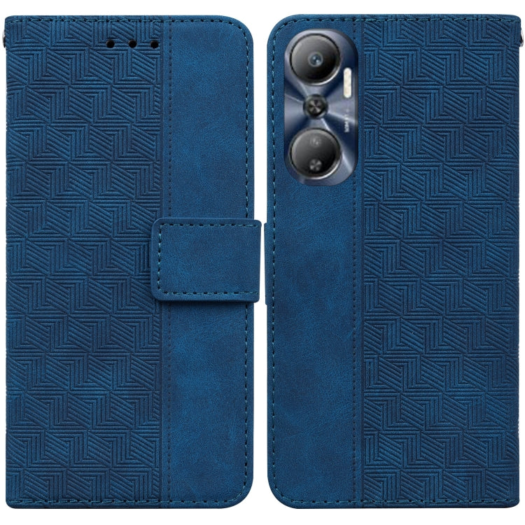For Infinix Hot 20 Geometric Embossed Leather Phone Case