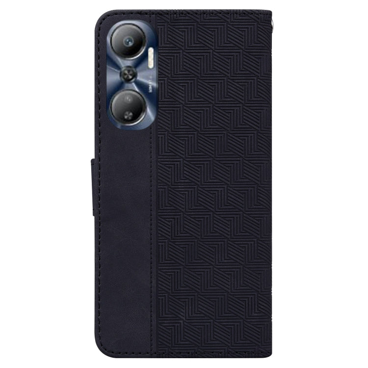 For Infinix Hot 20 Geometric Embossed Leather Phone Case