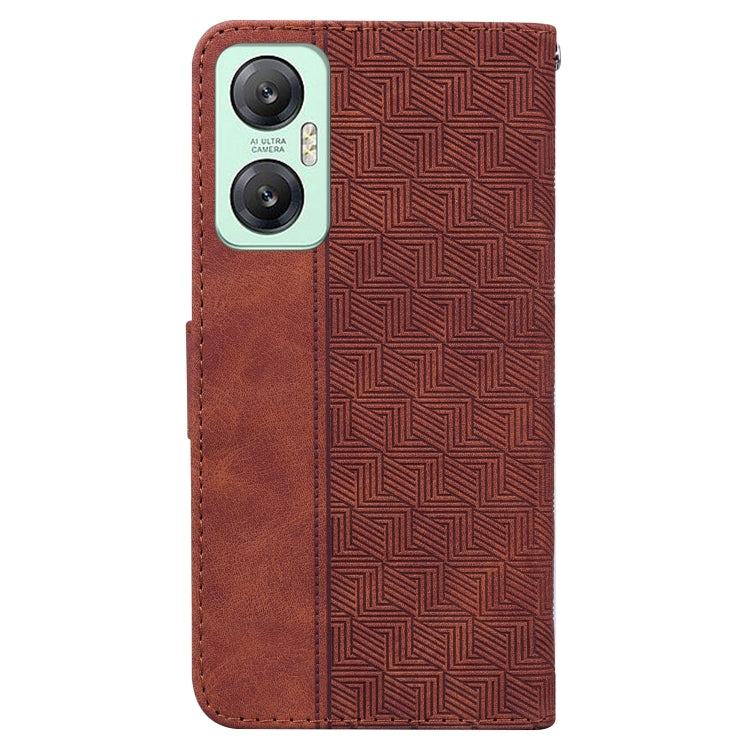 For Infinix Hot 20 5G Geometric Embossed Leather Phone Case