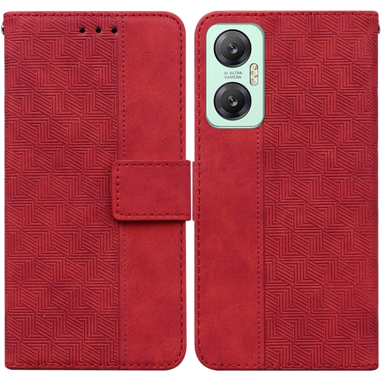 For Infinix Hot 20 5G Geometric Embossed Leather Phone Case