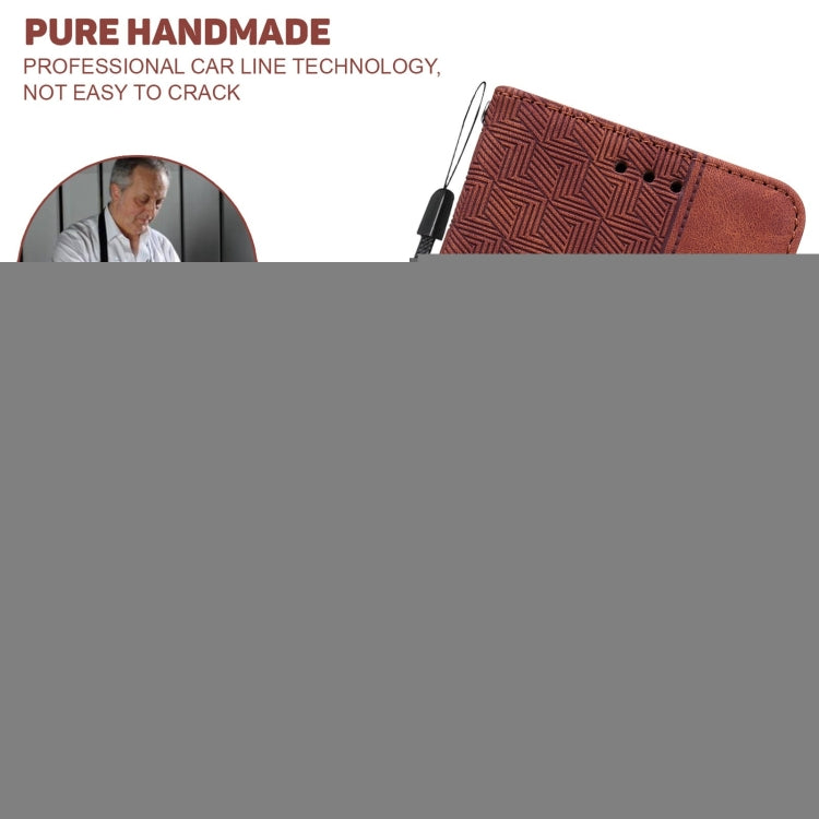 For Infinix Hot 20i Geometric Embossed Leather Phone Case