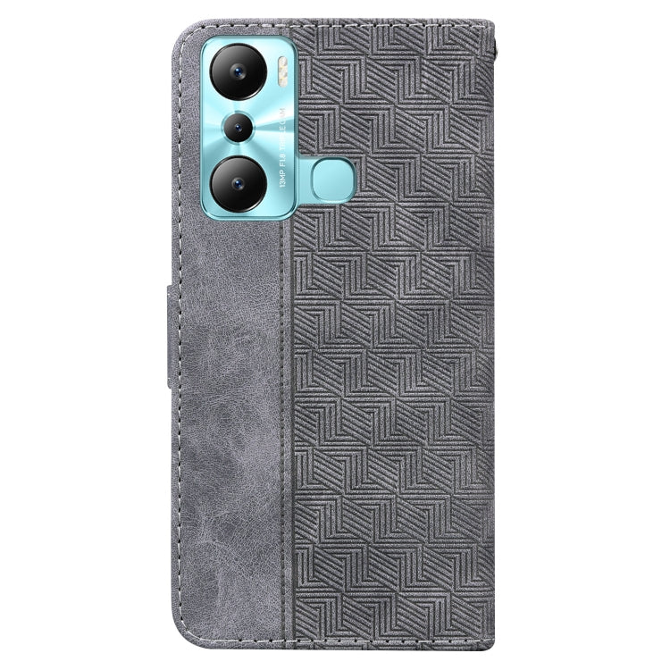 For Infinix Hot 20i Geometric Embossed Leather Phone Case