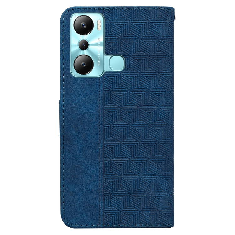 For Infinix Hot 20i Geometric Embossed Leather Phone Case