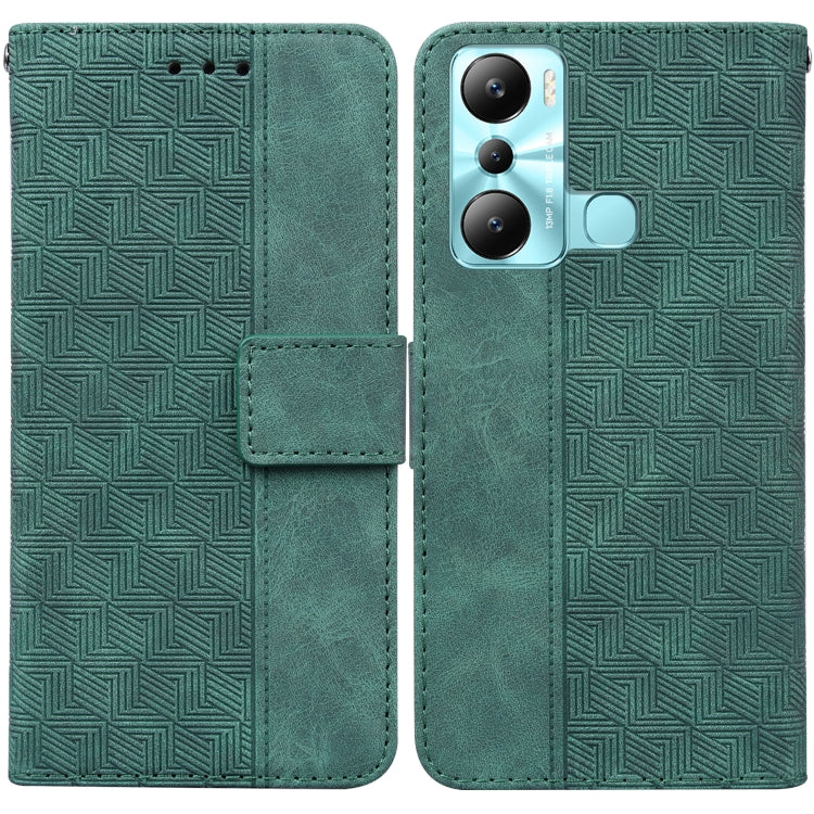 For Infinix Hot 20i Geometric Embossed Leather Phone Case