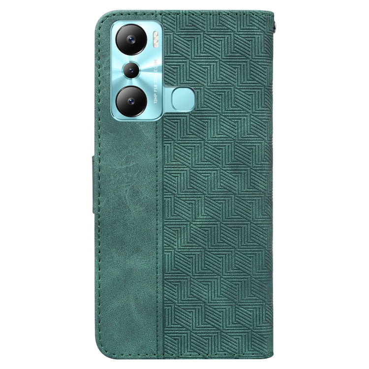 For Infinix Hot 20i Geometric Embossed Leather Phone Case