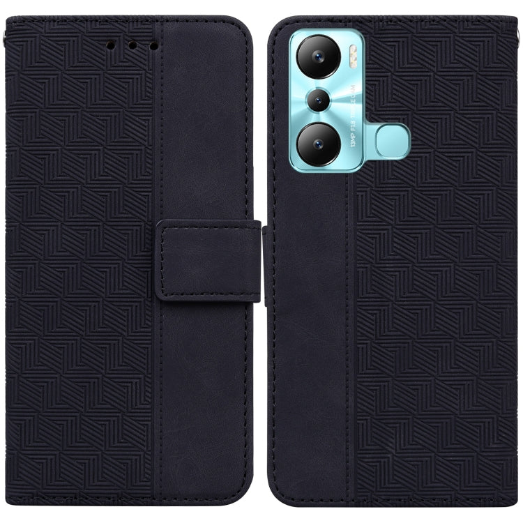 For Infinix Hot 20i Geometric Embossed Leather Phone Case