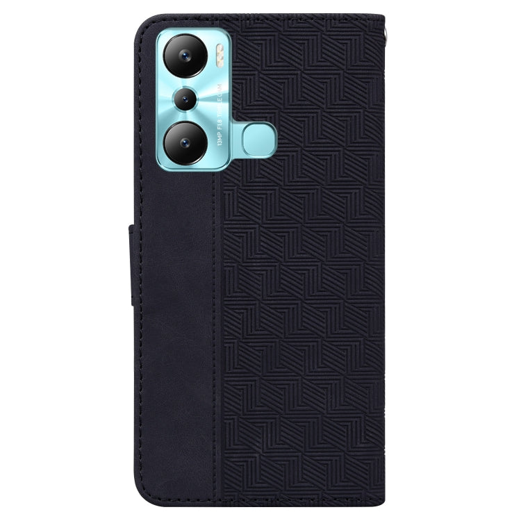 For Infinix Hot 20i Geometric Embossed Leather Phone Case