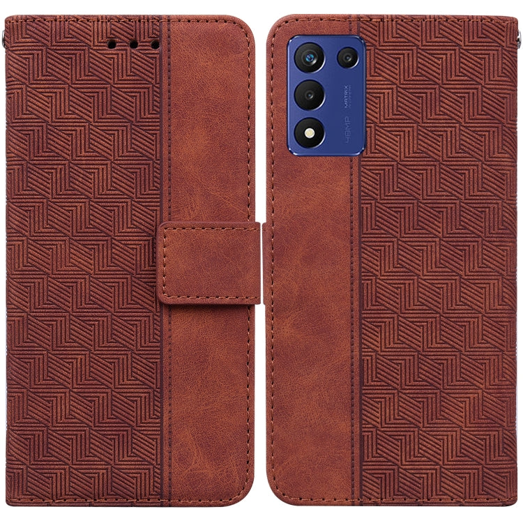 For Realme Q3S / Q3T / 9 SE / 9 5G Speed Geometric Embossed Leather Phone Case