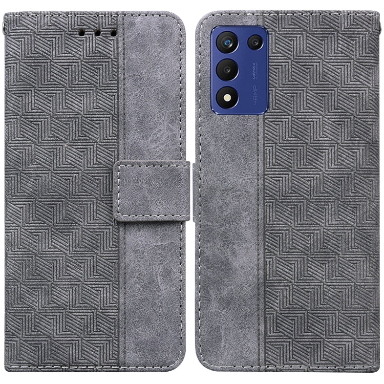 For Realme Q3S / Q3T / 9 SE / 9 5G Speed Geometric Embossed Leather Phone Case